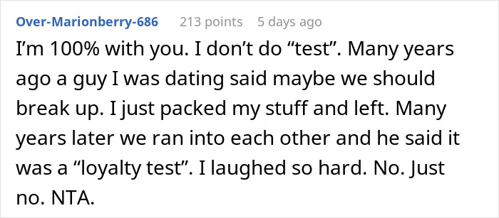 “AITAH For Breaking Up With My Girlfriend When She Tested Me?” “AITAH For Breaking Up With My Girlfriend When She Tested Me?”