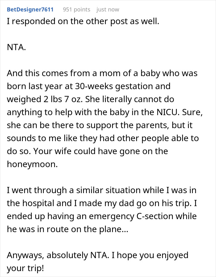 Man Skips Out On Helping Postpartum SIL, Leaves New Wife Behind And Goes On Honeymoon Alone Man Skips Out On Helping Postpartum SIL, Leaves New Wife Behind And Goes On Honeymoon Alone