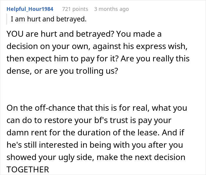 “This Can’t Be Real”: Woman Asks For Advice After BF Blocks Her For Horrible Financial Decisions “This Can’t Be Real”: Woman Asks For Advice After BF Blocks Her For Horrible Financial Decisions