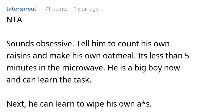 Husband Berates Wife Over Raisin Count In Oatmeal, Raises Online Outrage Husband Berates Wife Over Raisin Count In Oatmeal, Raises Online Outrage