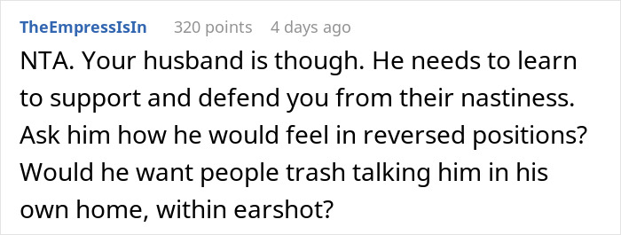 Woman Defends Herself Against In-Laws’ Criticism, Leaves Husband Fuming Woman Defends Herself Against In-Laws’ Criticism, Leaves Husband Fuming