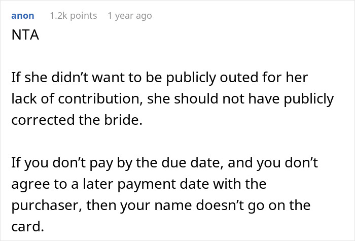 Woman Gets Publicly Called Out For Taking Credit For A Gift She Avoided Contributing To, Gets Upset Woman Gets Publicly Called Out For Taking Credit For A Gift She Avoided Contributing To, Gets Upset