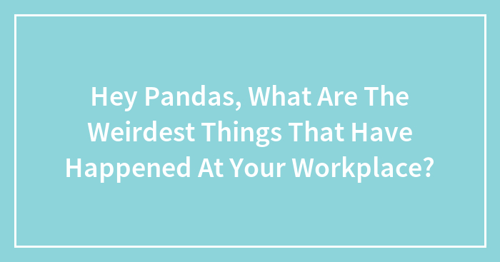 Hey Pandas, What Are The Weirdest Things That Have Happened At Your Workplace? (Closed)