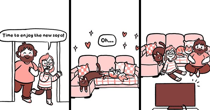Life With Cats: 28 Cozy Comics Illustrated By This Artist