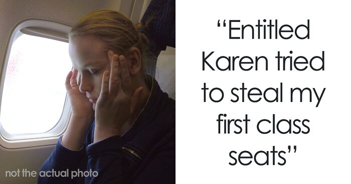 Dad Puts Entitled Karen In Her Place After She Tried To Steal His First-Class Seats