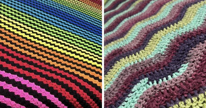 My Colorful Crochet Blankets That I Made (9 Pics)