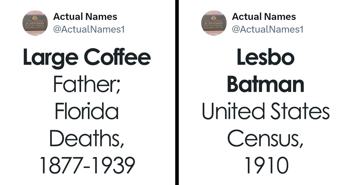 30 Hilariously Unfortunate Or Epic Actual Names That Probably Made