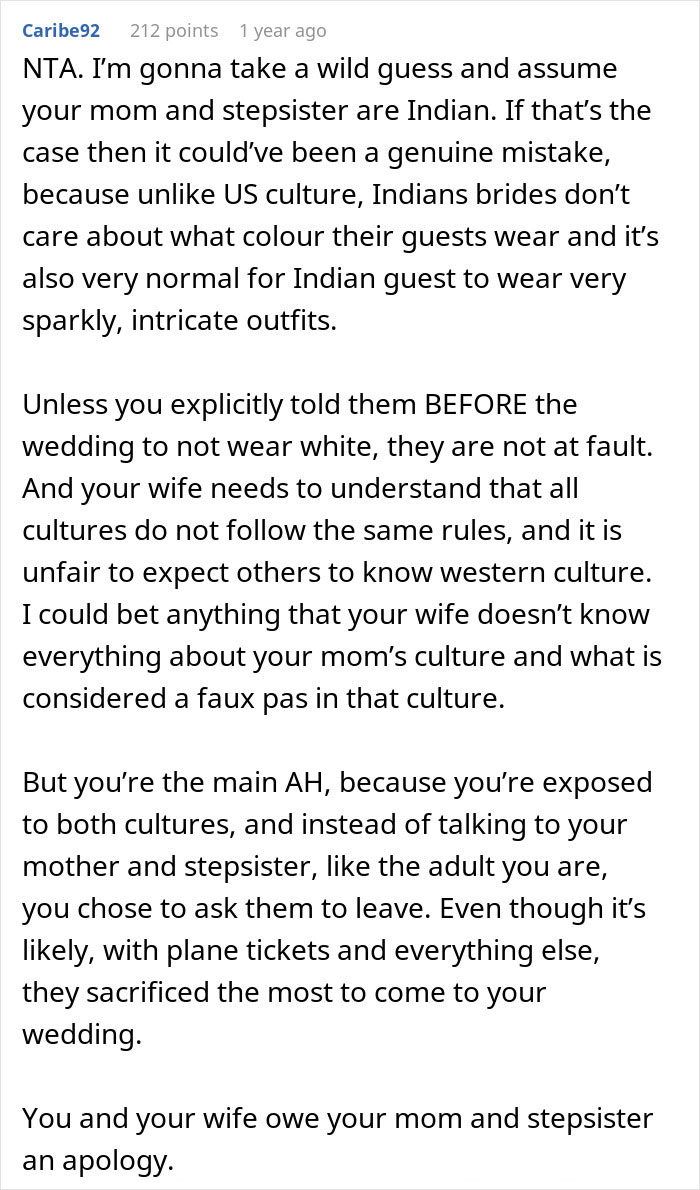 “Saw My Wife’s Face Drop”: Groom’s Stepsister Shows Up To Wedding Wearing White “Saw My Wife’s Face Drop”: Groom’s Stepsister Shows Up To Wedding Wearing White