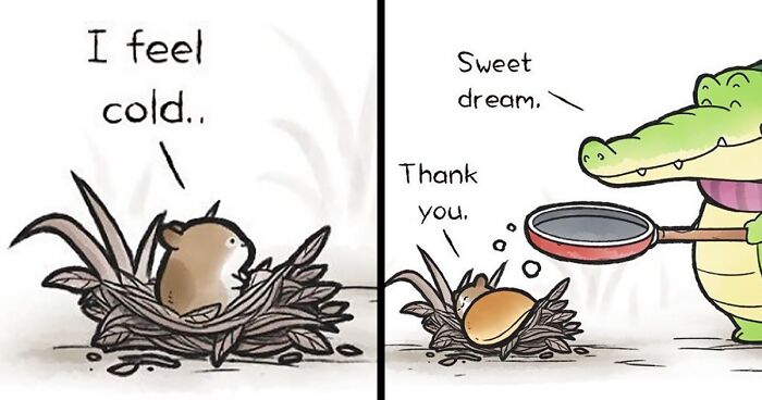 25 Charming Comics About The Fun Adventures Of A Friendly Alligator By Chow Hon Lam