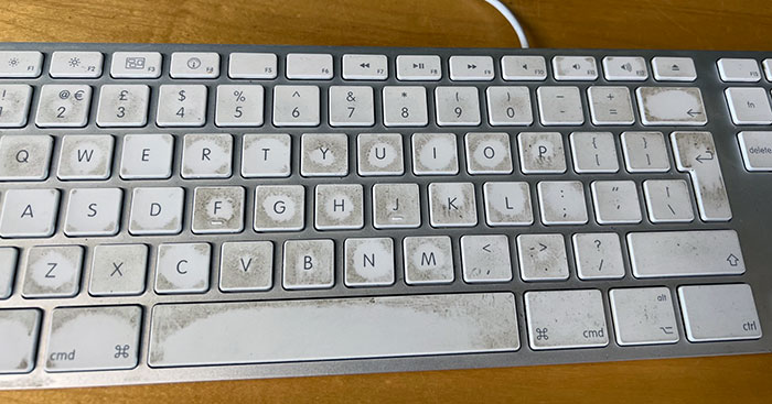 This Keyboard At My College. Teachers, Don't Let Us Clean It