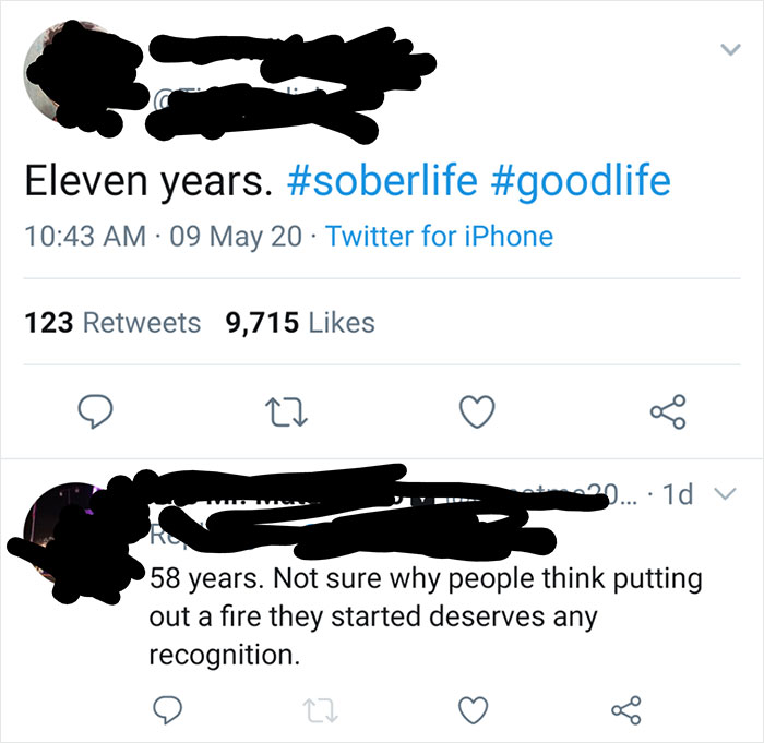 A Former Teacher Of Mine Publicly Ridiculing And Passing Judgement On Someone For Being Proud Of Their Sobriety