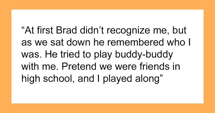 Person Has No Mercy On School Bully 15 Years Later When He Comes For A Job Interview