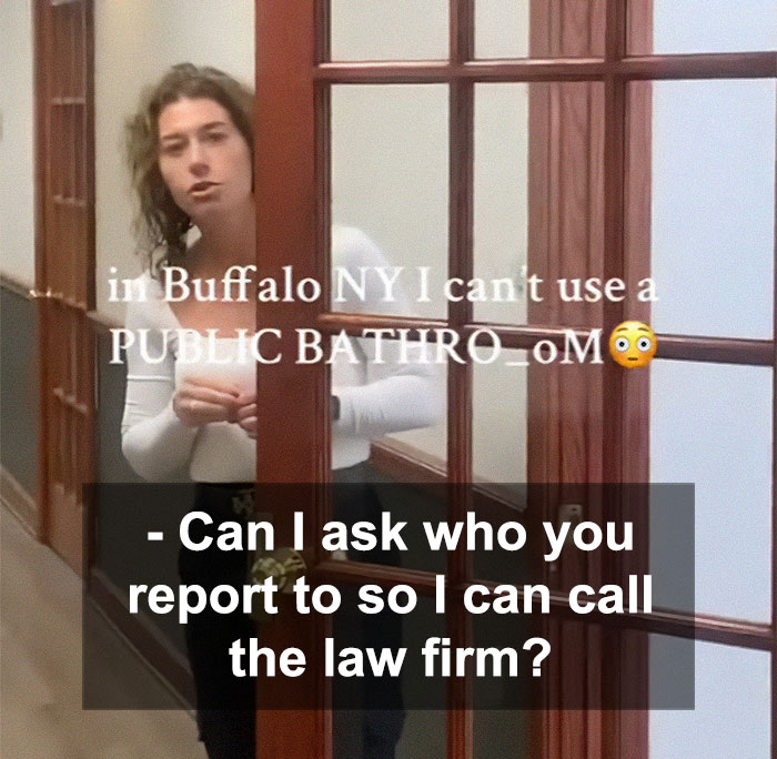 White “Office Karen” Berates Black Woman Using Law Firm’s Bathroom White “Office Karen” Berates Black Woman Using Law Firm’s Bathroom