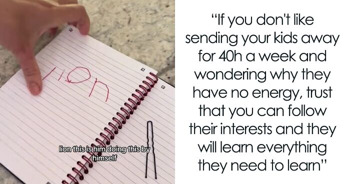 Homeschooling Mom Doesn’t Teach Her Kids Anything They Don’t Want, Happy To See 6YO Write “Egg”