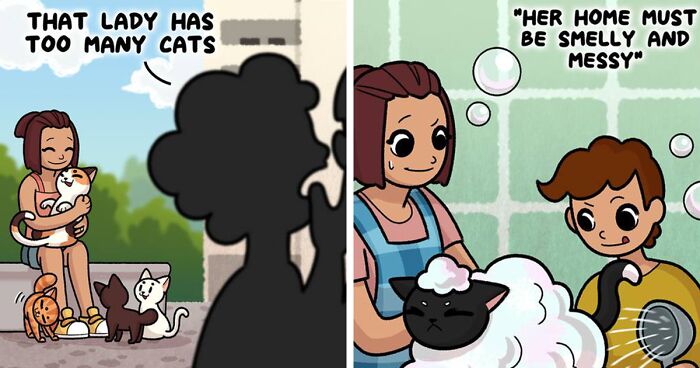 Artist Brings Awareness To Foster Care And Other Issues Through Cat Comics (35 Pics)