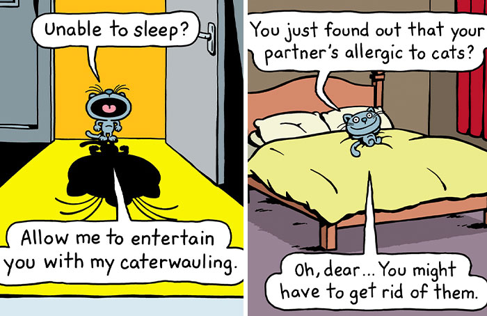 “Cattitude”: Artist Purrfectly Illustrates What Having A Cat Is Like (30 New One-Panel Comics)