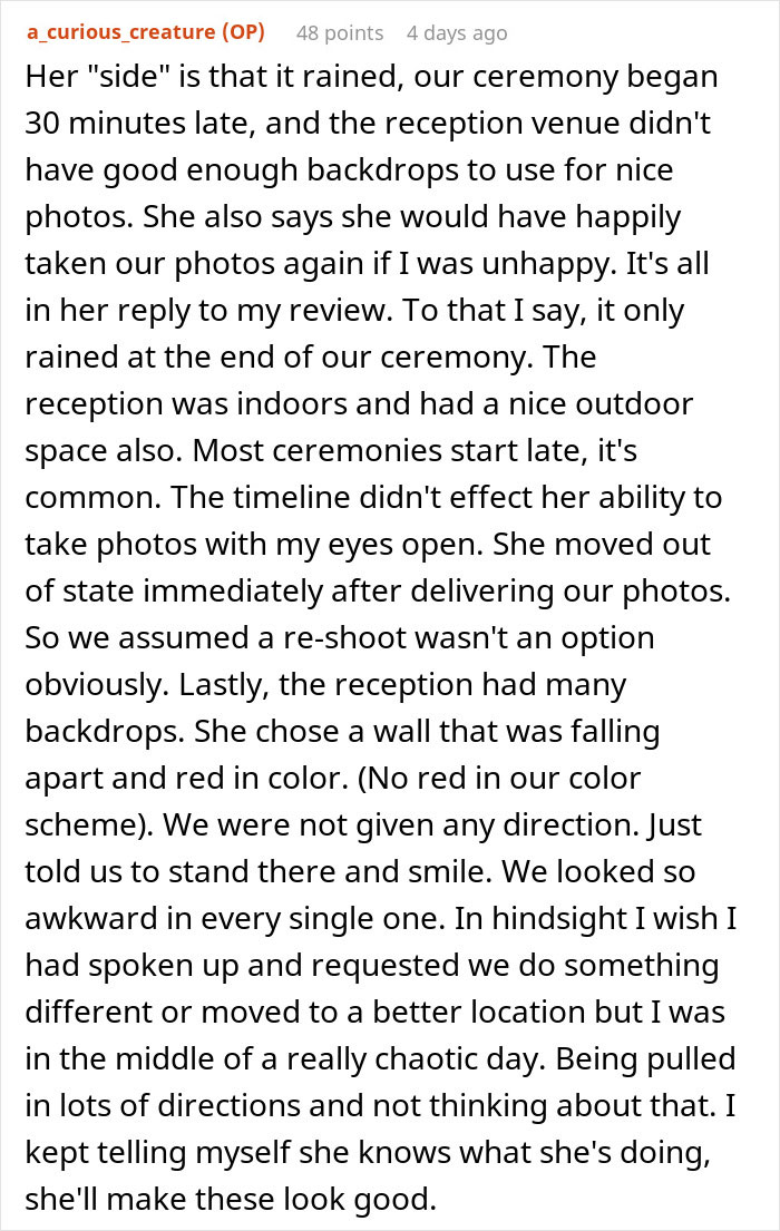 Woman Leaves Bad Review On Wedding Photographer, Gets All The Photos Taken Away Woman Leaves Bad Review On Wedding Photographer, Gets All The Photos Taken Away