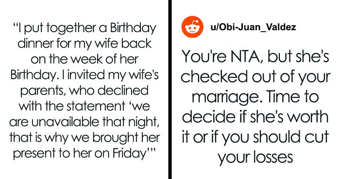 Man Furious After In-Laws Exclude Him From Wife’s Secret Birthday Dinner, She Defends Them