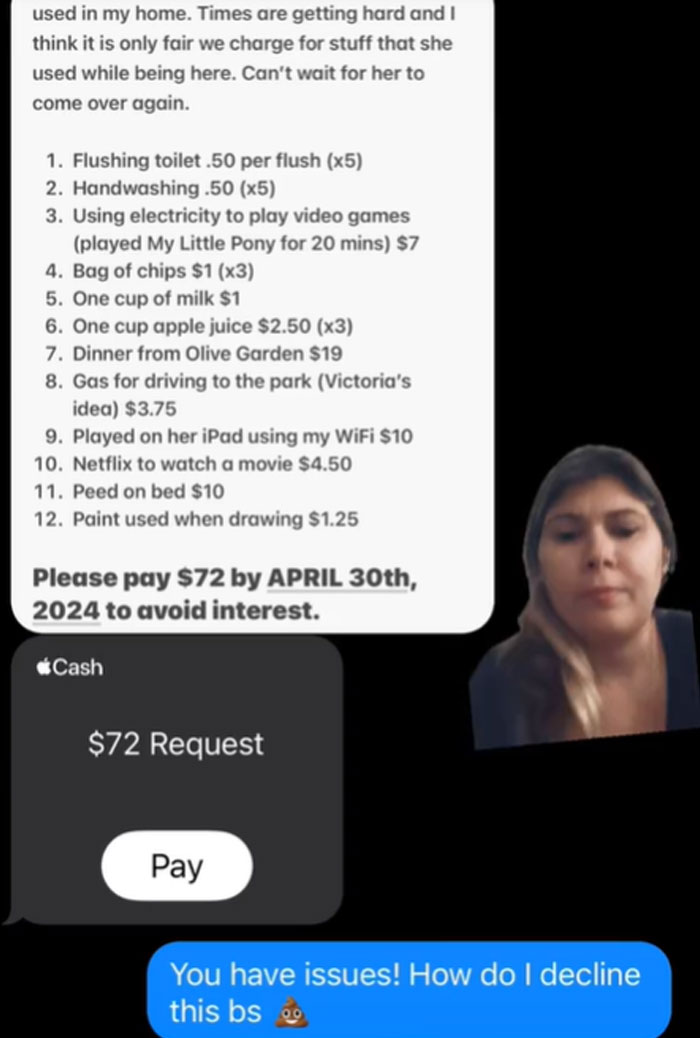 "I Guess This Is Normal?": Woman Shares Sister's Unhinged Babysitting Invoice "I Guess This Is Normal?": Woman Shares Sister's Unhinged Babysitting Invoice