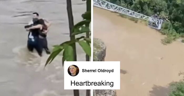 Three Friends Seen Hugging Each Other Moments Before Being Swept Away By Flash Flood