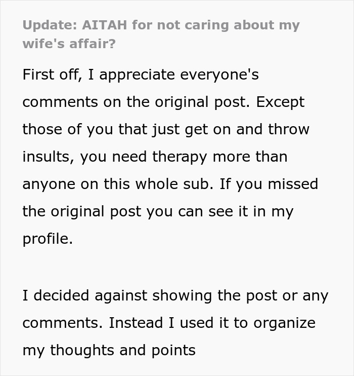 Wife Is Furious Husband Knew About Her Affair Of 2 Years And Just Didn't Care Wife Is Furious Husband Knew About Her Affair Of 2 Years And Just Didn't Care