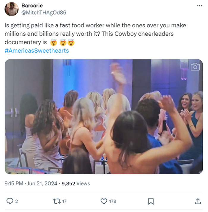 “America’s Sweethearts” Sparks Outrage After Dallas Cowboys Cheerleaders Salaries Are Revealed “America’s Sweethearts” Sparks Outrage After Dallas Cowboys Cheerleaders Salaries Are Revealed