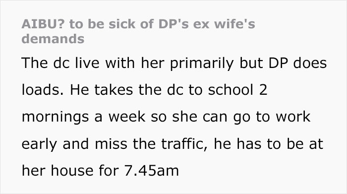 Man Utterly Exhausted By Ex-Wife’s Incessant Demands, His New Partner Is Furious About It Man Utterly Exhausted By Ex-Wife’s Incessant Demands, His New Partner Is Furious About It
