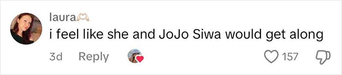 Comment comparing Hailey Welch to JoJo Siwa, gaining 157 likes. Comment comparing Hailey Welch to JoJo Siwa, gaining 157 likes.