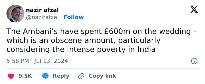 Billionaire’s Lavish Wedding Sparks Outrage As Invitations Cost More Than Average Salary Billionaire’s Lavish Wedding Sparks Outrage As Invitations Cost More Than Average Salary