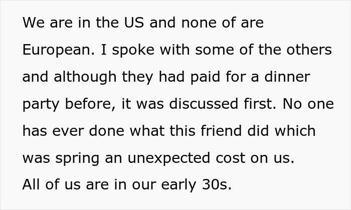 Unexpected Dinner Party Charge Leaves Guests Outraged: “I Didn’t Do This For Free” Unexpected Dinner Party Charge Leaves Guests Outraged: “I Didn’t Do This For Free”