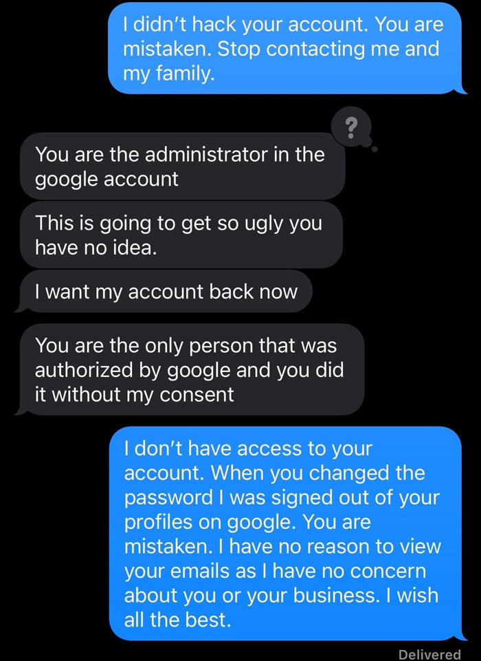 “Hacking Is A Crime”: Ex-Boss Forgets E-Mail Password, Starts Threatening Man And His Family “Hacking Is A Crime”: Ex-Boss Forgets E-Mail Password, Starts Threatening Man And His Family