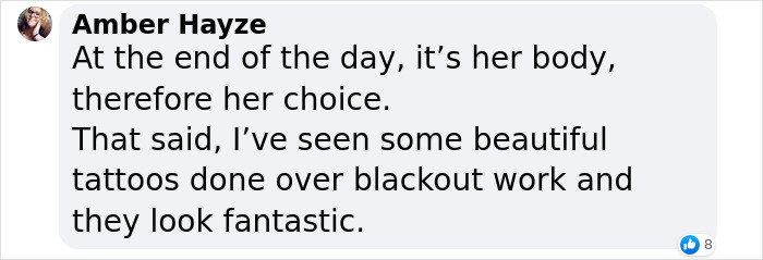 Comment on Kat Von D's tattoo blackout and personal choices. Comment on Kat Von D's tattoo blackout and personal choices.