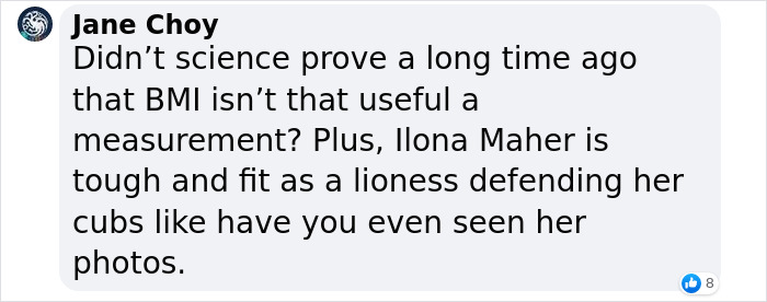 Olympic Athlete Has The Perfect Response About BMI After Viewers Mock Her Weight Olympic Athlete Has The Perfect Response About BMI After Viewers Mock Her Weight