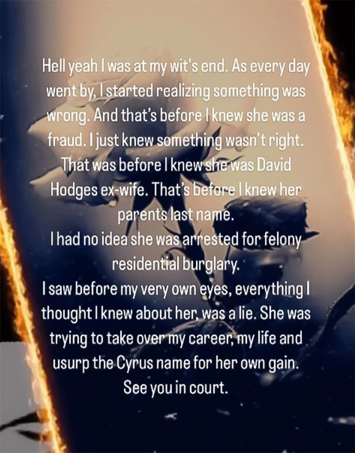 Miley Cyrus Called “Devil” And Worse By Father Billy Ray In New Bombshell Audio Miley Cyrus Called “Devil” And Worse By Father Billy Ray In New Bombshell Audio