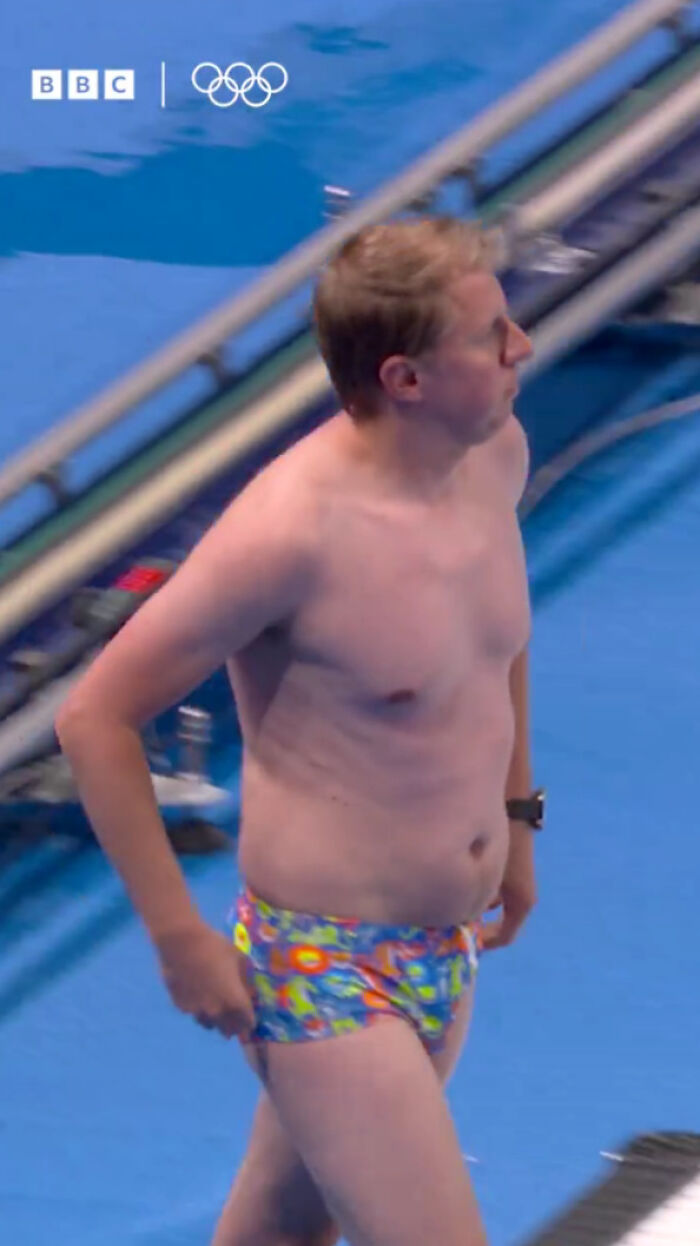 Man With “Dad Bod” And Snug Speedos Hailed A Legend For Keeping “The Olympics From Falling Apart” Man With “Dad Bod” And Snug Speedos Hailed A Legend For Keeping “The Olympics From Falling Apart”