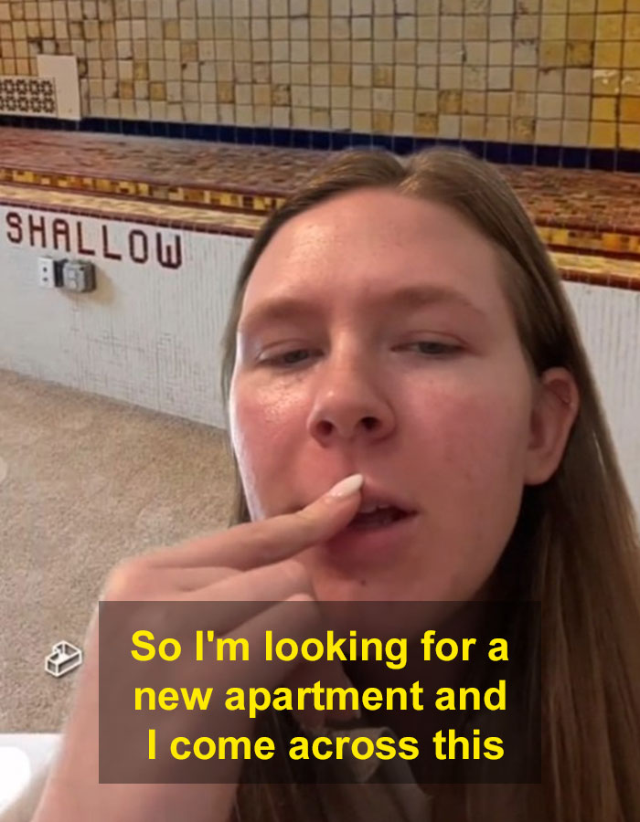 “Is This Cool Or Weird?” Woman Realizes Apartment Is Inside A Pool After Seeing “Shallow” Sign “Is This Cool Or Weird?” Woman Realizes Apartment Is Inside A Pool After Seeing “Shallow” Sign