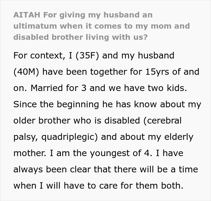 Husband Doesn’t Want To Lose His Privacy, Won’t Allow In-Laws To Move In, Wife Tells Him To Leave Husband Doesn’t Want To Lose His Privacy, Won’t Allow In-Laws To Move In, Wife Tells Him To Leave