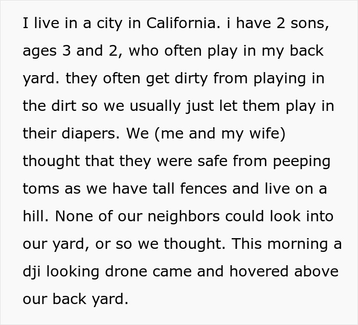 Creepy Stalker Uses Drone To Spy On Family With Small Kids, Guy Takes Matters Into His Own Hands Creepy Stalker Uses Drone To Spy On Family With Small Kids, Guy Takes Matters Into His Own Hands