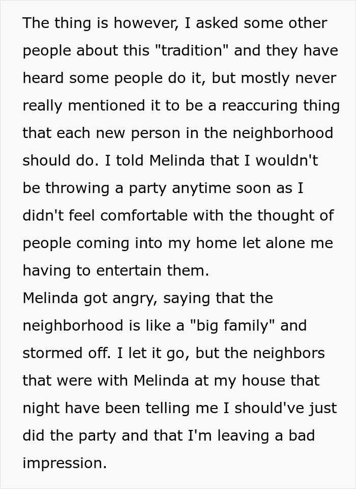 “She’s Crazy”: Newcomer Doesn’t Want To Join Neighborhood Tradition, Karen Doesn’t Take No For An Answer “She’s Crazy”: Newcomer Doesn’t Want To Join Neighborhood Tradition, Karen Doesn’t Take No For An Answer