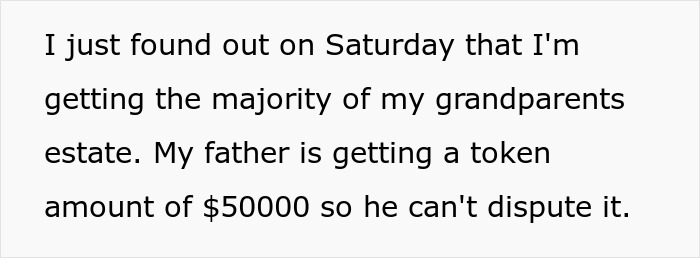 Guy Expects To Get Parents' Fortune, His Child Is In Two Minds To Tell Him He Won't Get Anything Guy Expects To Get Parents' Fortune, His Child Is In Two Minds To Tell Him He Won't Get Anything