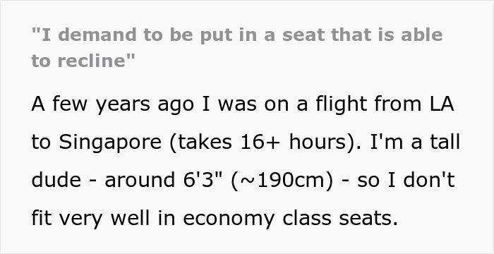 "I Wasn't Talking To You": Entitled Passenger Demands Reclining Seat, Gets Owned By The Copilot "I Wasn't Talking To You": Entitled Passenger Demands Reclining Seat, Gets Owned By The Copilot