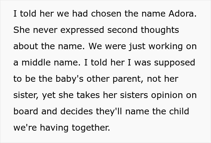 Man Sparks Family Feud By Rejecting SIL's Timeless Baby Name Idea For His Own Daughter Man Sparks Family Feud By Rejecting SIL's Timeless Baby Name Idea For His Own Daughter