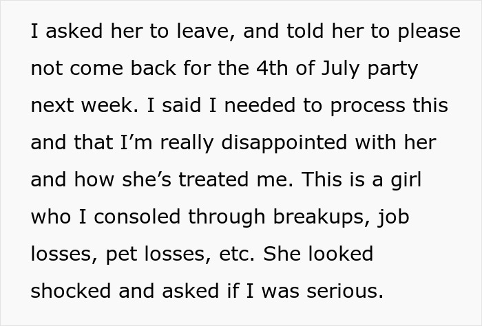 Woman Finds Out Friend Gave Her Ticket Concert Away, Kicks Her Out From Brunch and Upcoming Party Woman Finds Out Friend Gave Her Ticket Concert Away, Kicks Her Out From Brunch and Upcoming Party