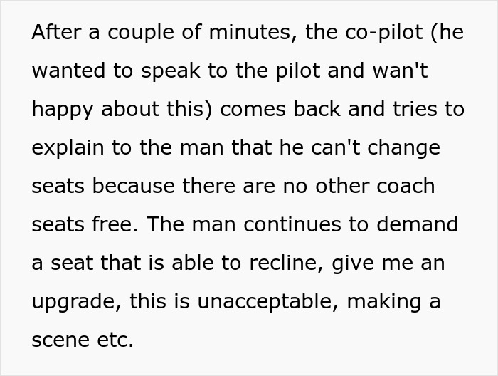 "I Wasn't Talking To You": Entitled Passenger Demands Reclining Seat, Gets Owned By The Copilot "I Wasn't Talking To You": Entitled Passenger Demands Reclining Seat, Gets Owned By The Copilot