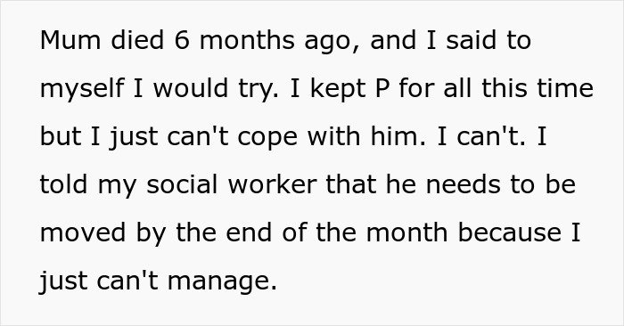 30YO Simply Can't Take Care Of Disabled Foster Brother Of 7 Years, Ready To Send Him Away 30YO Simply Can't Take Care Of Disabled Foster Brother Of 7 Years, Ready To Send Him Away