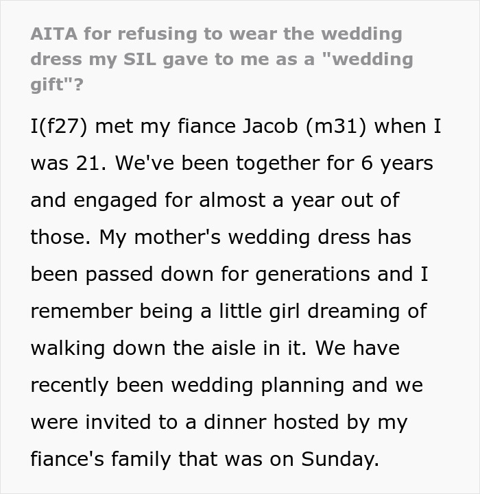 Man Defends Sister After Fiancée Refuses To Wear Her Wedding Dress, Ends Up Single Man Defends Sister After Fiancée Refuses To Wear Her Wedding Dress, Ends Up Single