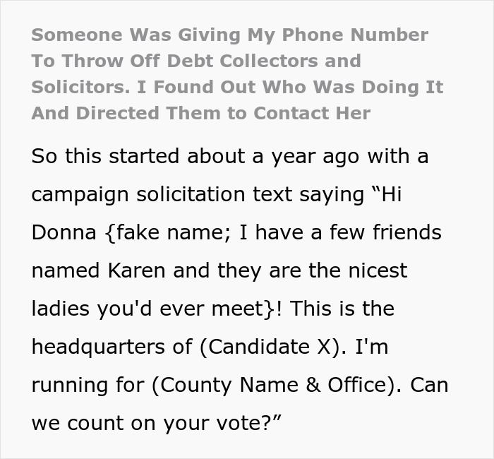 Someone Keeps Giving Woman’s Number To Solicitors, She Finds Out Who Is Doing It And Takes Revenge Someone Keeps Giving Woman’s Number To Solicitors, She Finds Out Who Is Doing It And Takes Revenge