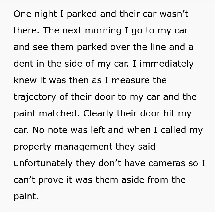 Person Gets Revenge On Neighbor, Makes Sure They Never Park Outside The Lines Again Person Gets Revenge On Neighbor, Makes Sure They Never Park Outside The Lines Again