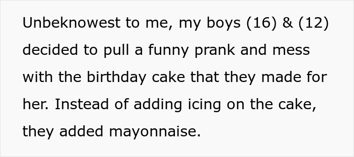 Mom Defends Her Sons’ Birthday Prank Directed At Her Stepdaughter, Folks Online Tear Her To Shreds Mom Defends Her Sons’ Birthday Prank Directed At Her Stepdaughter, Folks Online Tear Her To Shreds