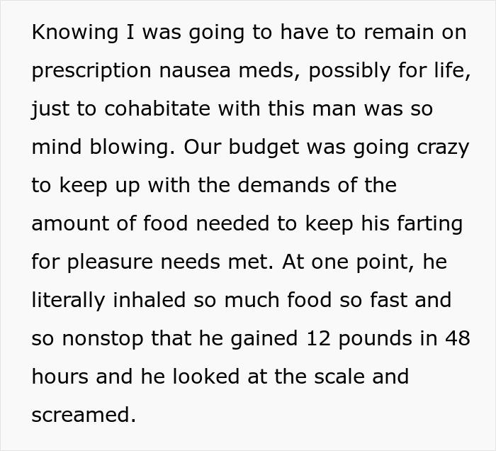 Husband Loves Making Himself As Flatulent As Possible, Ends Up A Divorcee After Wife Snaps Husband Loves Making Himself As Flatulent As Possible, Ends Up A Divorcee After Wife Snaps